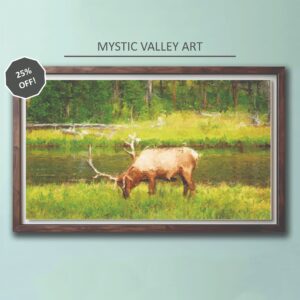 Yellowstone Elk - (Stretched Canvas Print)
